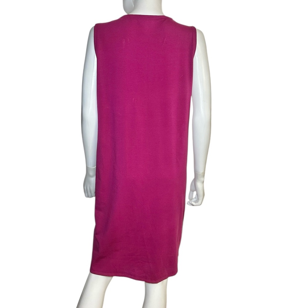 Eileen Fisher - Sleeveless Organic Cotton Dress in Berry - Picture 5 of 8